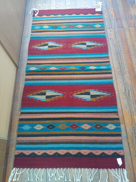 Zapotec Handwoven Wool Rug; 30"x60"; ZAP9-3-13