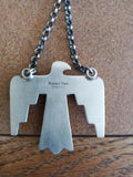 Thunderbird Necklace; Sterling Silver and Turquoise; NK18-1