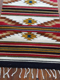 Zapotec Handwoven Wool Rug; 22"x44"; Z4-12