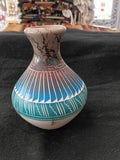 Authentic Navajo Horsehair Pottery; 6" tall x 13.5" diameter; NP4-7