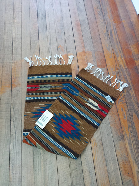 Zapotec Handwoven Wool Table Runner; 10"x40"; ZP99-8