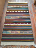 Zapotec Handwoven Wool Rug; 30"x60"; Z17-3