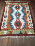 Handwoven Wool Rug; 4'x6'; W4x6-6