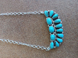 Authentic Sterling Silver and Turquoise Necklace; NK18-7