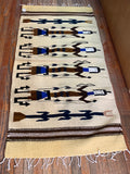 Handwoven Wool Corn Maiden Rug; 30”x60”; VM317-G