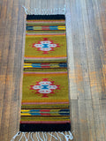 Zapotec Handwoven Wool Runner; 15”x40”