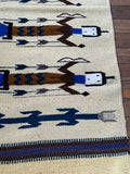 Handwoven Wool Yei Rug; 30” x 60@