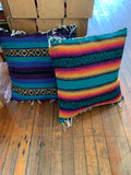 Handwoven Fiesta Pillow Cover; 18”x18”; Insert Included