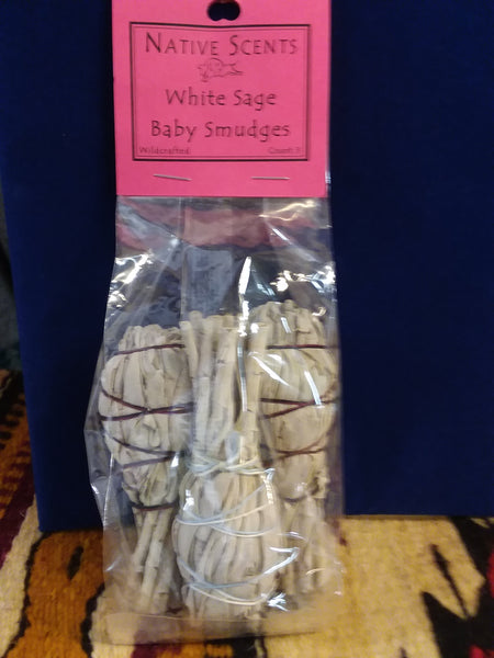A bag of white sage baby smudges