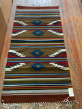 Zapotec Handwoven Wool Rug; 30”x60”; Z316A-02
