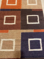 Handwoven Wool Rug; Approx 2’x3’