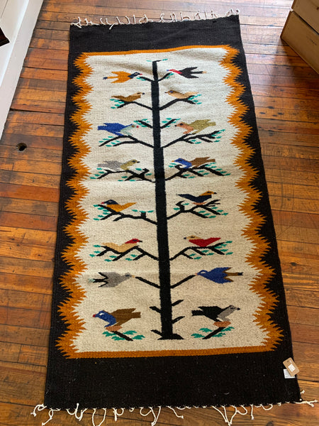 Handwoven Wool Tree of Life Rug; 30”x60”; TOL-17-1
