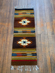 Zapotec Handwoven Wool Runner; 15”x40”