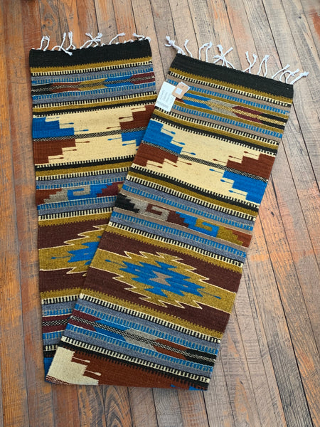 Zapotec Handwoven Wool Runner; 15”x80”; Z22-10