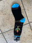 Metalic Teal Saguaro Socks (sz 9-11) SK258