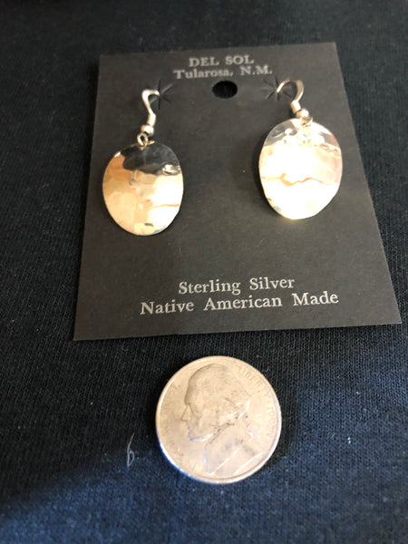 Plain silver ovals in sterling silver, Navajo