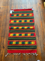 Zapotec Handwoven Wool Rug; 22” x 44”