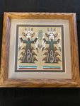 Authentic Navajo Sand Painting; SP30-A3; 9.5”L x 9.5”W; Glen Nez