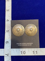 Navajo Sterling Silver Earrings; ER-C15