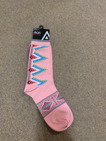 Pink Arrow Head Socks; sz 9-11; Style SK648