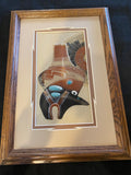 Authentic Navajo Sand Painting; 13.5” x 9.5”; Michael Watchman