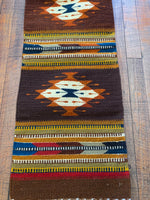 Zapotec Handwoven Wool Runner; 15”x40”