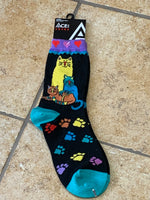 Three Cat Socks (sz 9-11); SK272Y