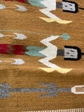 Handwoven Wool Corn Maiden Rug; 30”x60”; VM317-J