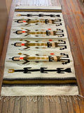 Handwoven Wool Corn Maiden Rug; 30”x60”; VM316-A