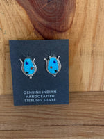 Native American Handcrafted Earrings; Zuni