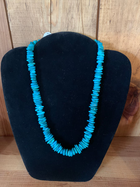 Turquoise Nugget Necklace; 18”