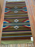 Zapotec Handwoven Wool Rug; 30”x60”; Z312-BB