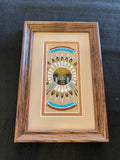 Authentic Navajo Sand Painting; SP29-C4; 9”L x 6”W; Norman Simms