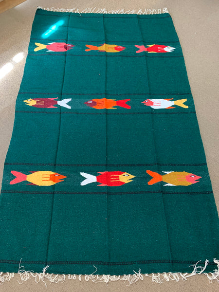 Fish  Blanket; 55"x80”; Green