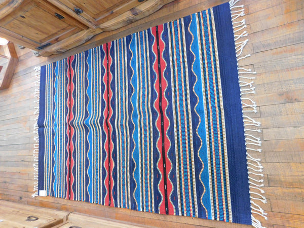 Handwoven Zapotec Wool Rug 2069; 48"x75"