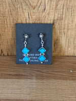 Turquoise and Sliver Earrings by Navajo Artist Annie Spencer