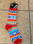 Southwest Bright Blanket Socks (sz 9-11) SK550