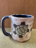 Turtle Mara Mug in lead free stoneware pottery  16oz; 510P1