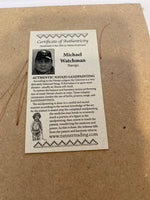 Michael Watchman; Authentic Navajo Sandpainting; 6” x 6”; SP66-2J