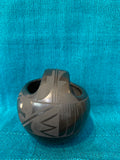Santa Clara Handcrafted Black Pottery; Approx. 4.5”H X 4”W; Artist Margaret Garcia; SCP1-21