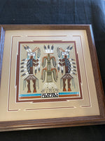 Authentic Navajo Sandpainting; Glen Nez; 8” x 8”; SP88-2M