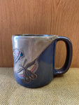 Butterfly Mara Mug  in lead free stoneware pottery. 16oz; 510U8