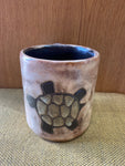 Turtle Mara Mug in lead free stoneware pottery  16oz; 510P1