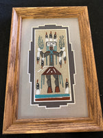 Authentic Navajo Sandpainting; Glen Nez; 3” x 6”; SP36-2I