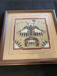 Authentic Navajo Sandpainting; Glen Nez; 8” x 8”; SP88-2K