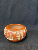 Santa Clara Hand Etched Pottery; Approx. 2.5”H X 3.5”W w/ 2.5” Opening; Artist Marie Suazo; SCP1-4