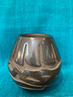 Santa Clara Handcrafted Black Pottery; Approx. 5.5”H X 5”W w/ 3” Opening; Artist Vickie Martinez-Tafoya; SCP1-16