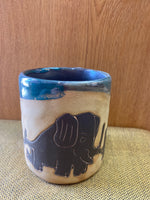 Elephant Mara Mug in lead free stoneware pottery; 16oz; 510B3