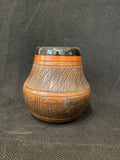 Authentic Navajo Etched Pottery; NEP7-A3; 4”H x 3.75”W; Maxine Platero