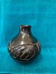 Santa Clara Handcrafted Black Pottery; Approx. 5”H X 4”W w/ 1” Opening; Artist Denise C.; SCP1-20